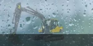 沃分享丨雨天挖掘机正确停放方式